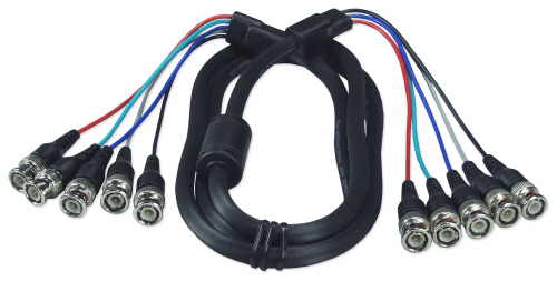 QVS 10ft RGB-HV Male to Male Hi-Res 5BNC Video Cable