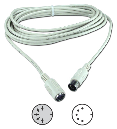 QVS 6ft Musical Instrument Digital Interface Audio Extension Cable