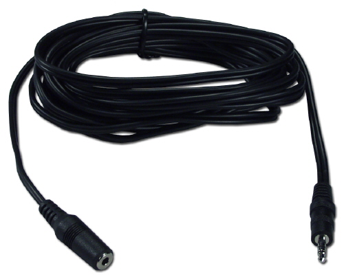 QVS 35ft 3.5mm Mini-Stereo Male to Female Speaker Extension Cable
