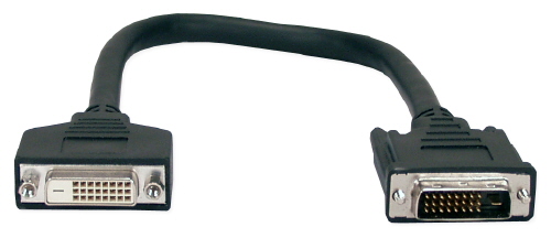 QVS 3ft Premium DVI Male to Female Digital Flat Panel Extension Cable