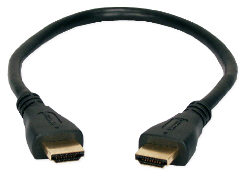 QVS 1ft HDMI Male to Male HDTV Digital A/V Cable (CHH-1FB)