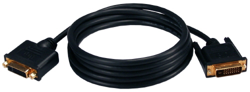 QVS 5M Ultra High Performance DVI Male to Female HDTV/Digital Flat Panel Gold Extension Cable