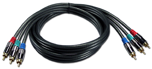 QVS 6ft HDTV Triple-RCA Premium Component Video Combo Cable