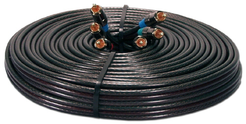 QVS 50ft HDTV Triple-RCA Premium Component Video Combo Cable